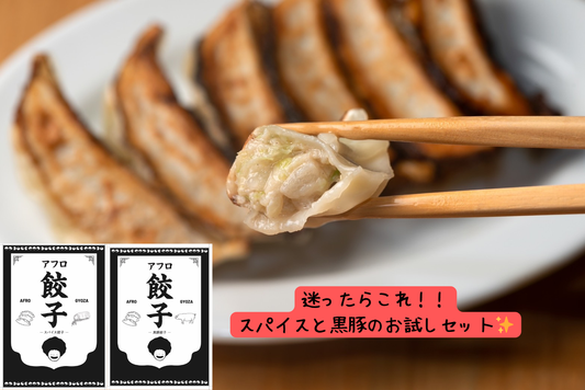 【お試しセット】スパイス餃子と黒豚餃子の25個入りセット 計50個